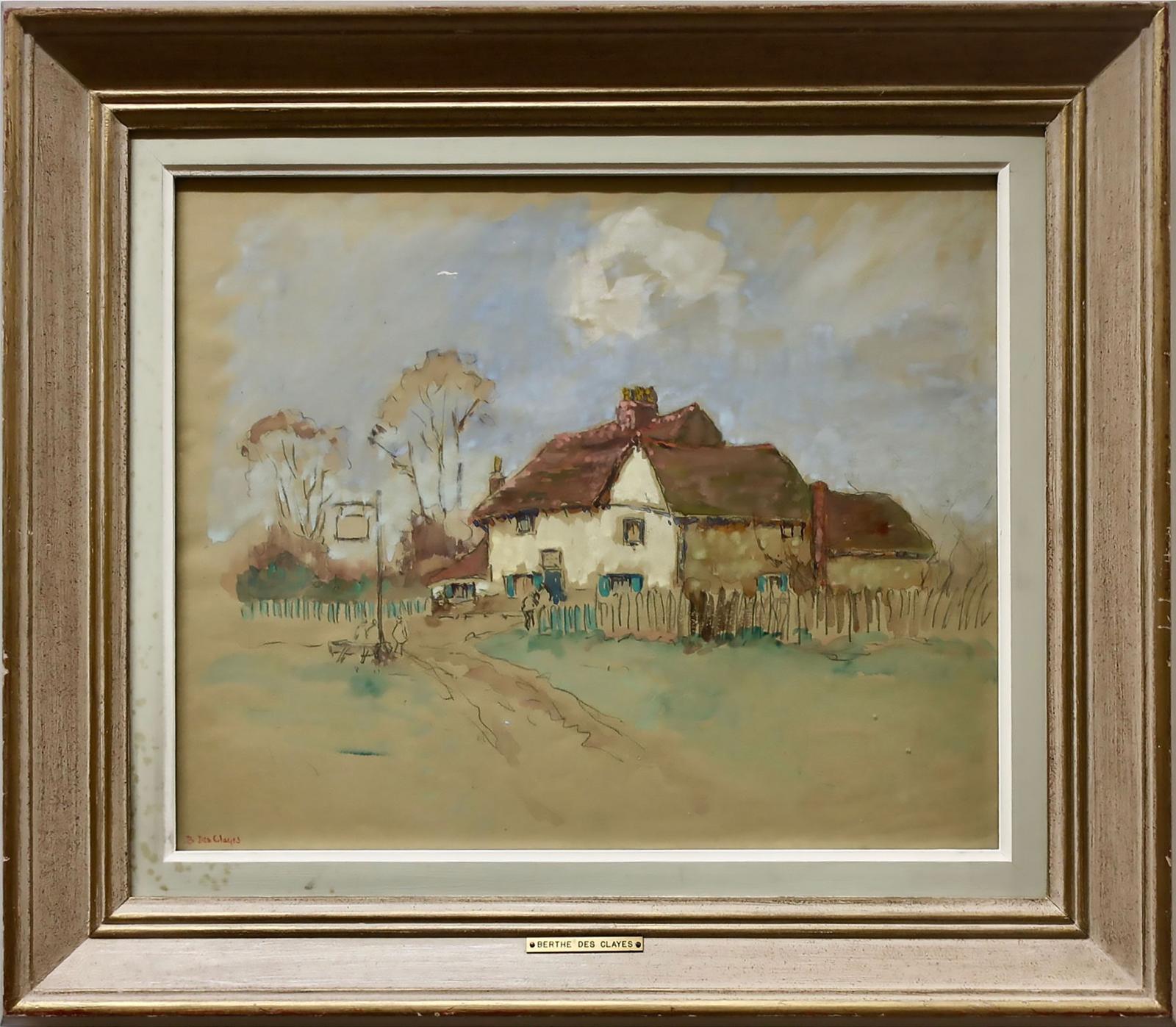 Berthe Des Clayes (1877-1968) - Thatched Country Home