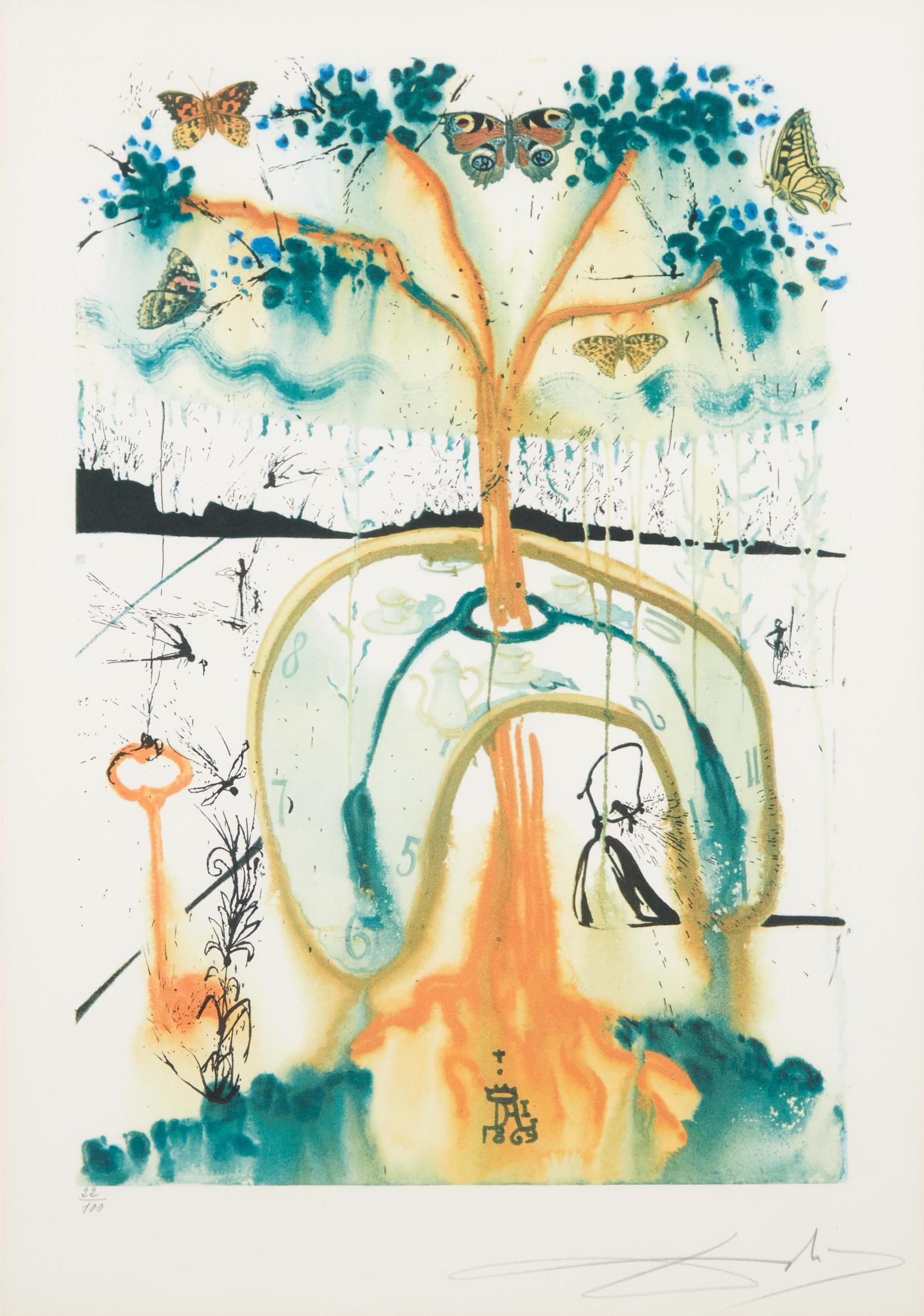 Salvador Dalí (1904-1989) - A Mad Tea Party, From Alice In Wonderland, 1969 [m.&L. 321-33; F. 69-5h]