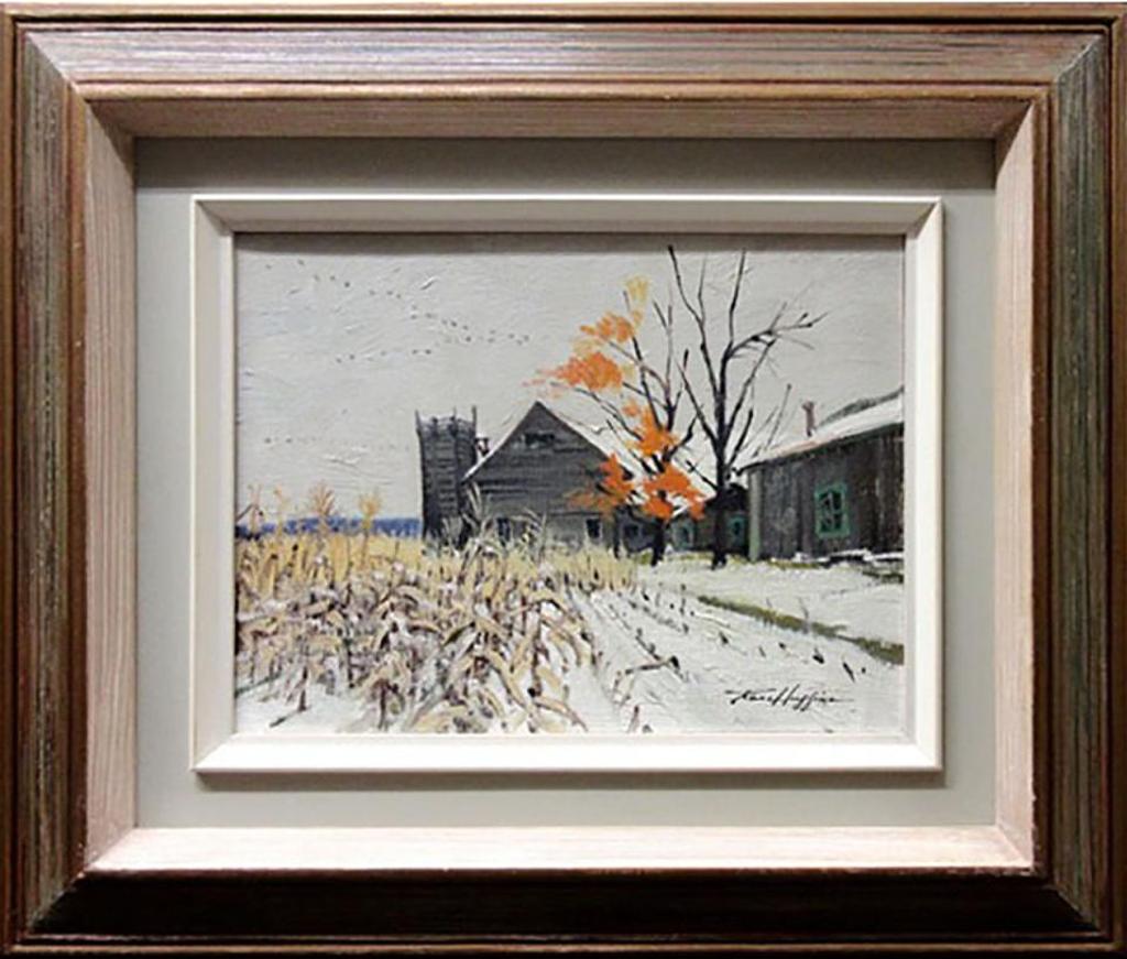 Ross Huggins (1916-1999) - Cornfield In Snow, Finch, Ontario