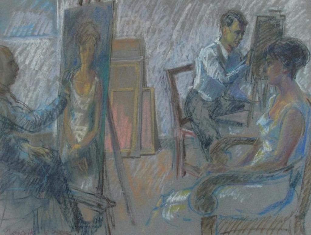 Joseph (Joe) Francis Plaskett (1918-2014) - Figure Drawing Class; 1963