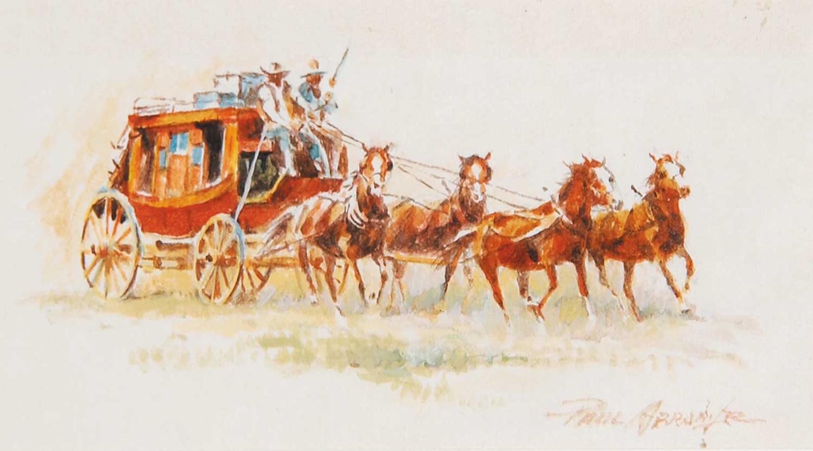 Paul Jr. Abram - Untitled - Orange Coach and Four Driving Right