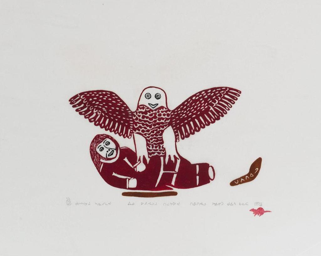 Davidialuk Alasua Amittu (1910-1976) - An Eskimo Taken By An Owl