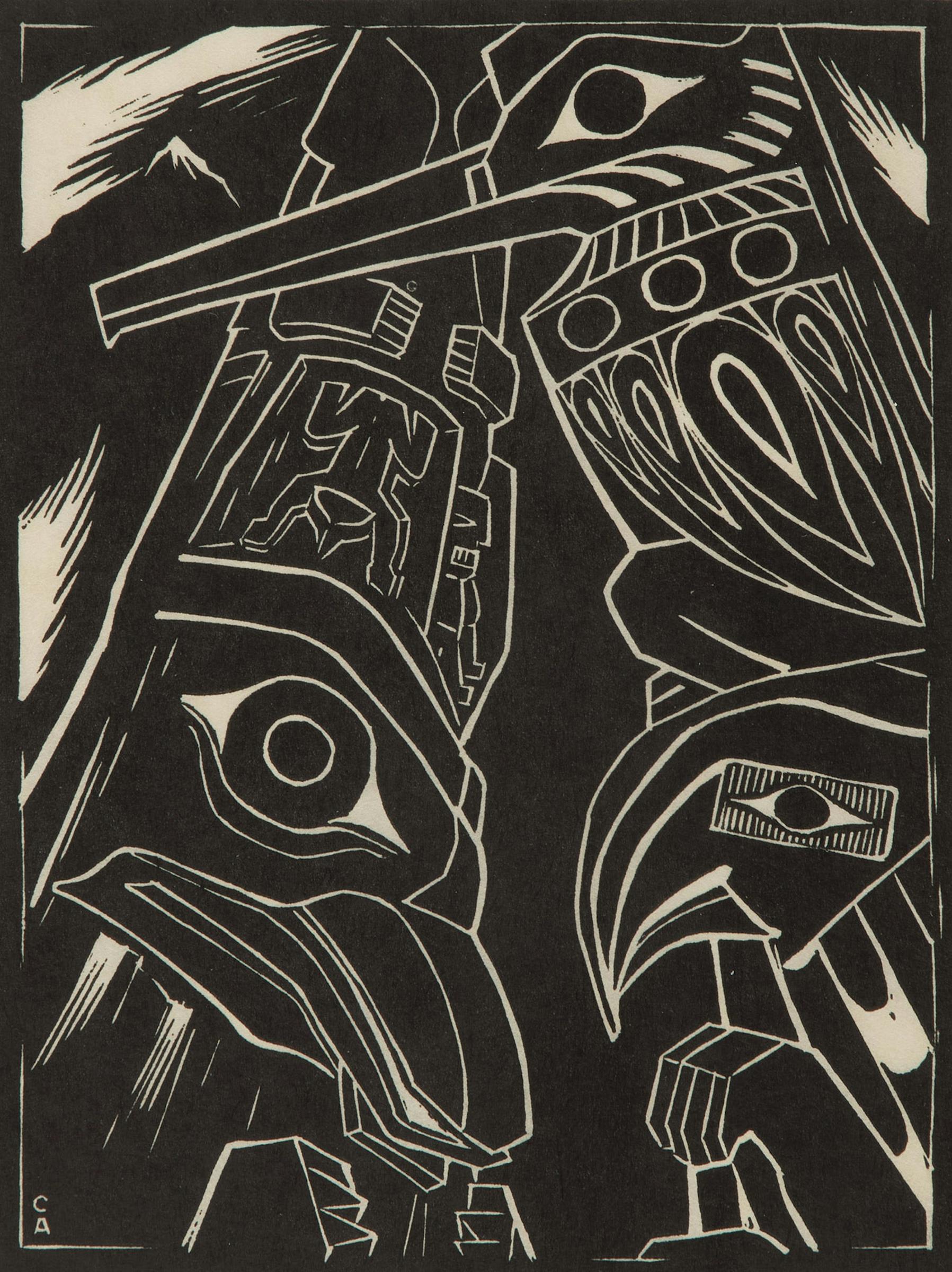 Ernest Caven Atkins (1907-2000) - Totem Poles