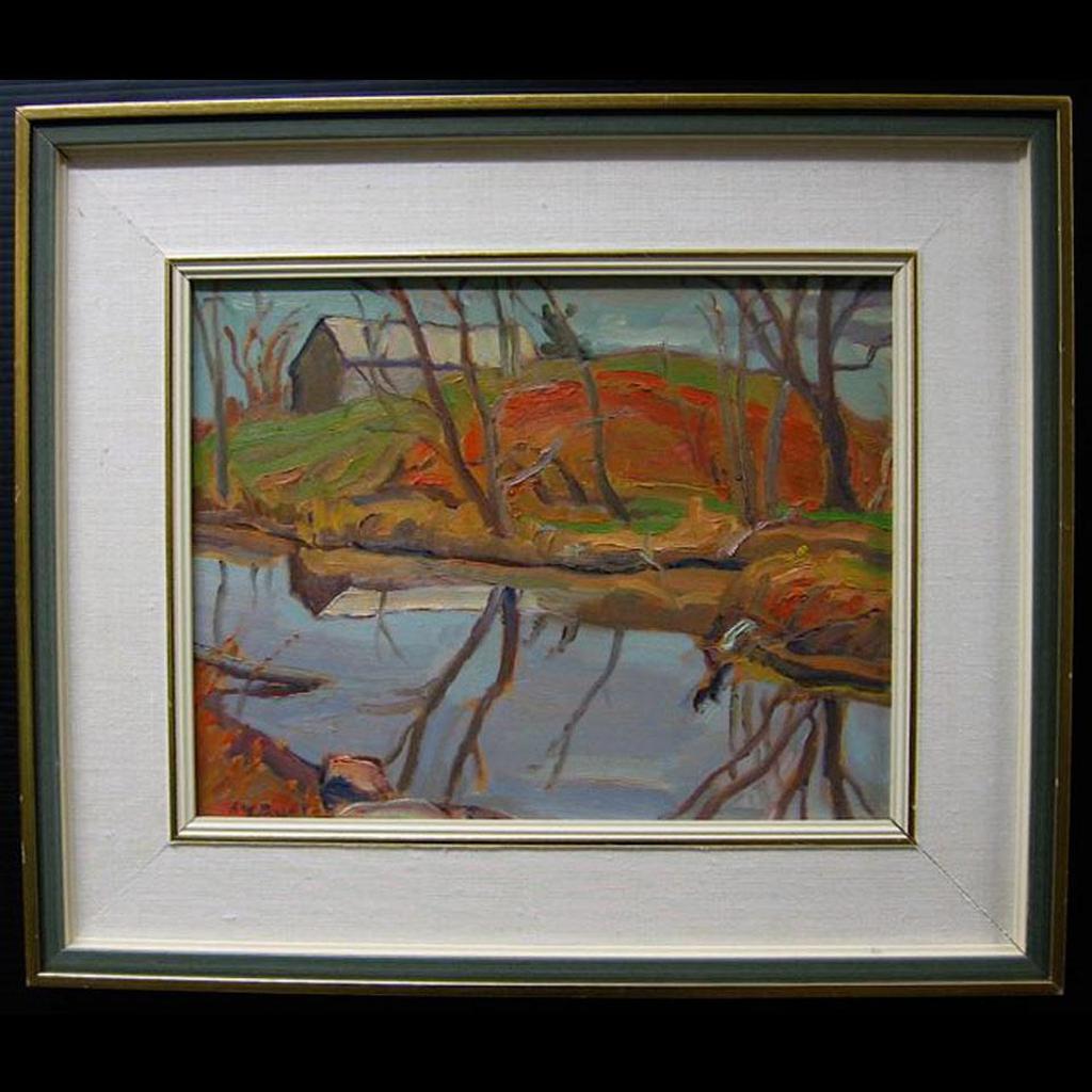 Ralph Wallace Burton (1905-1983) - Reflections - Fallbrook, Ont.  Oil On Panel