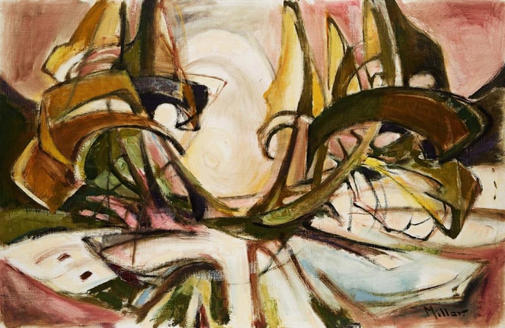 Alexander Samuel Millar (1921-1978) - Abstract Cityscape; Curveform Landscape