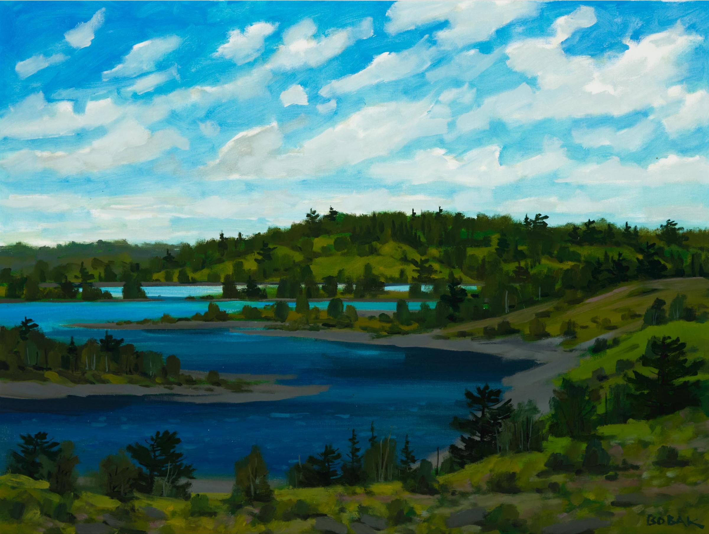 Bruno Joseph Bobak (1923-2012) - Below Kingsclear, Nb