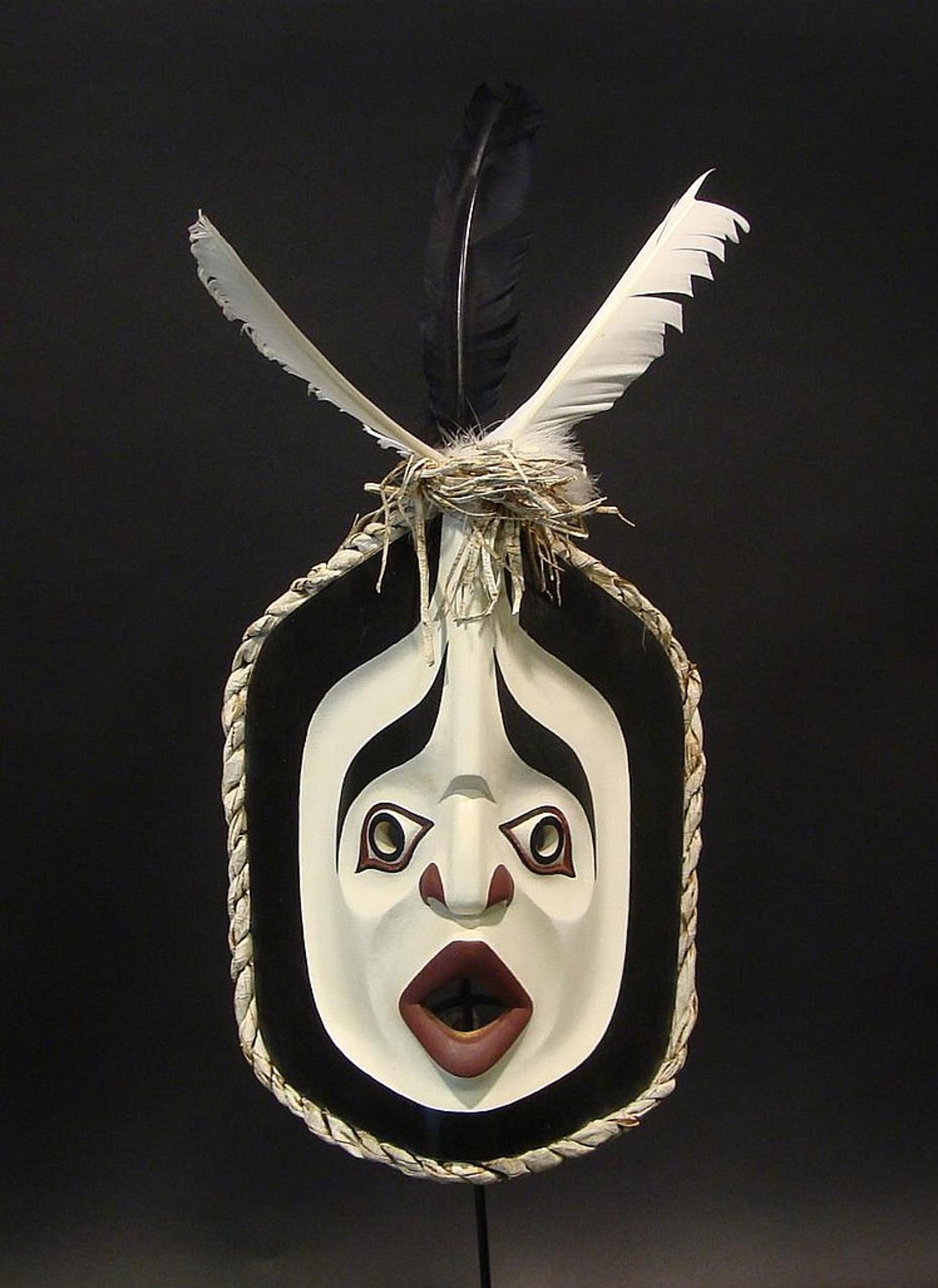 Beau Dick (1955-2017) - a carved and polychromed red cedar mask