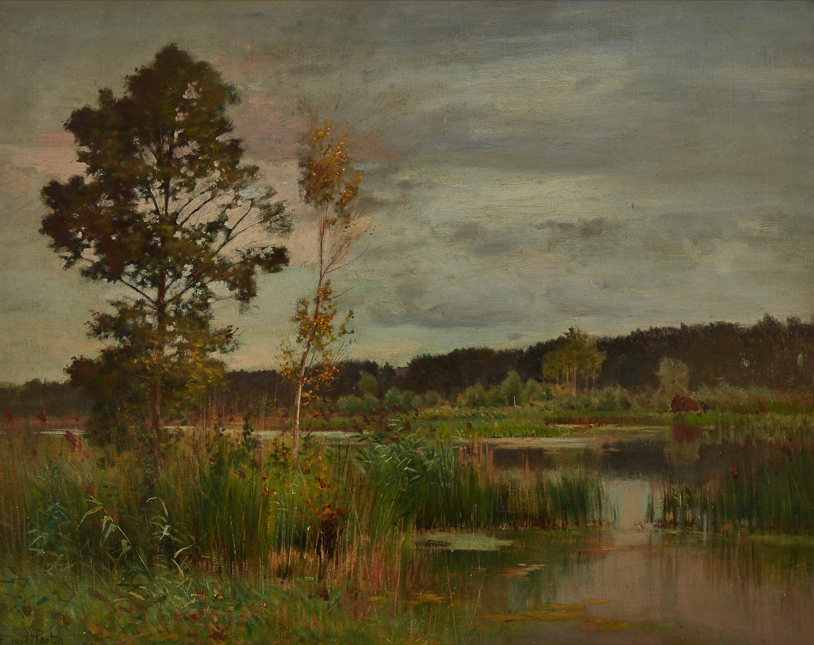 Ernest Parton (1845-1933) - The Water Meadows, Picardy, France