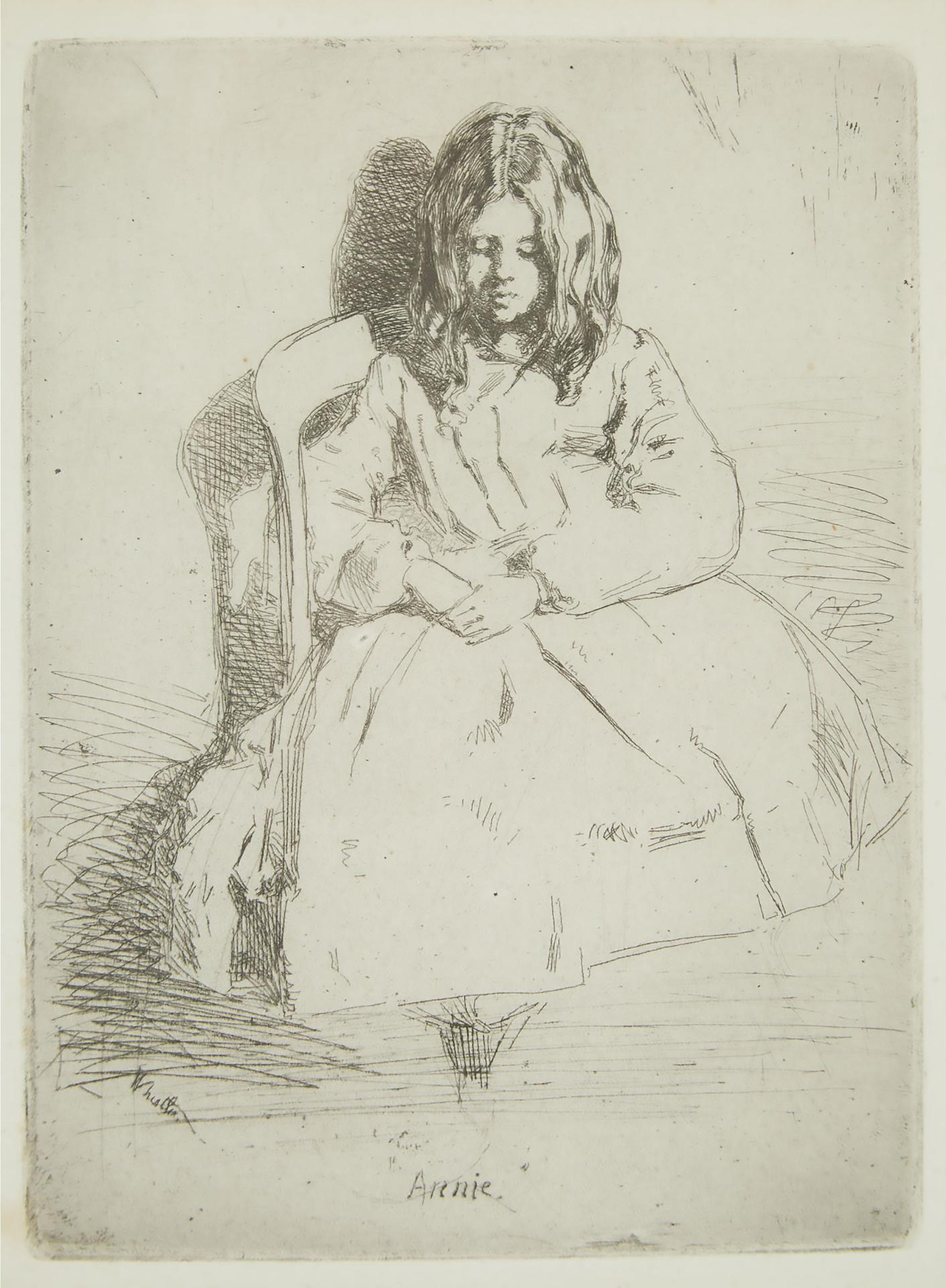 James Abbott McNeill Whistler (1834-1903) - Annie, Seated, Circa 1858-1859  [kennedy, 30; Glasgow, 32]
