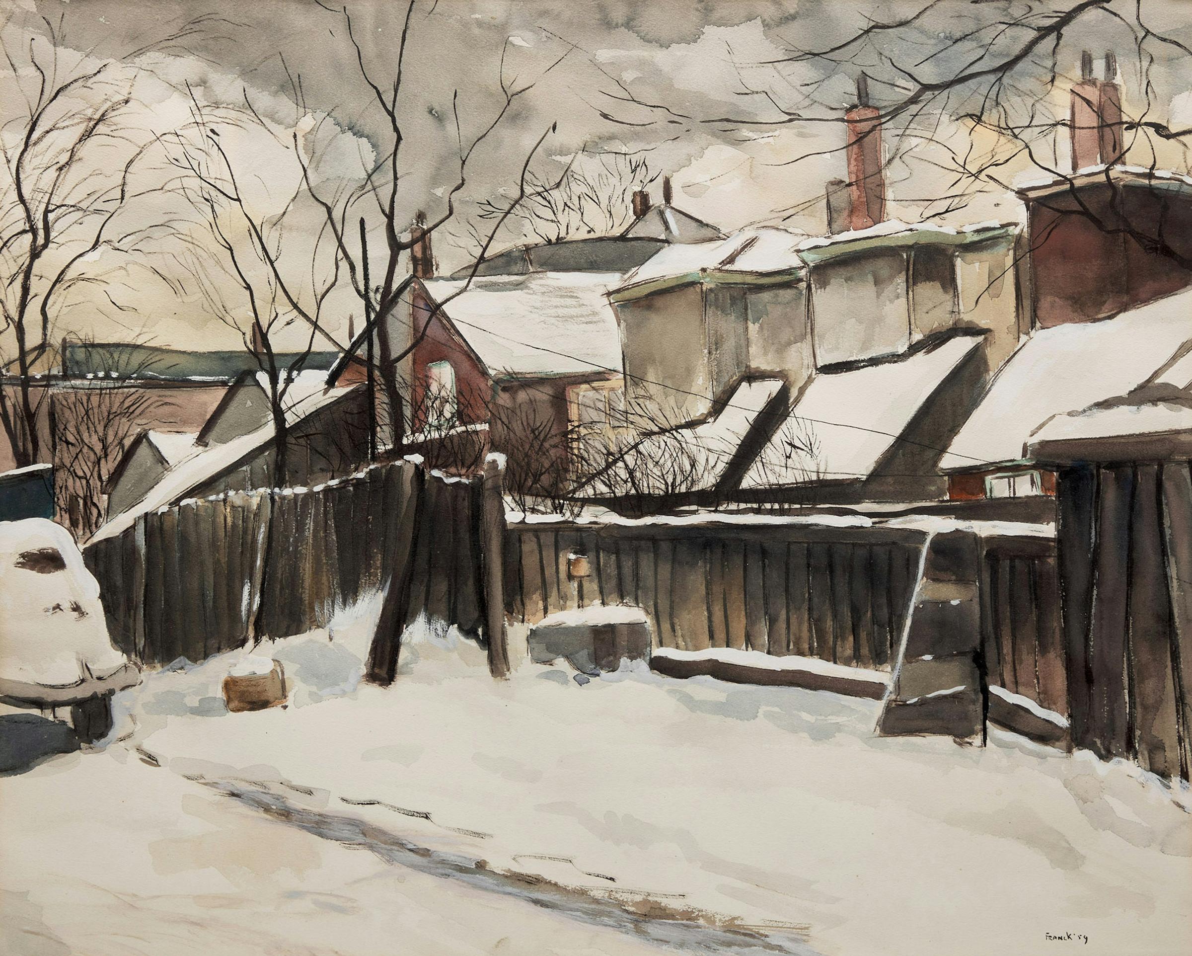 Albert Jacques Franck (1899-1973) - Lane off Huron Street