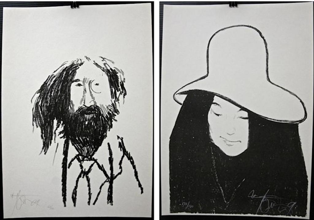 Harold Barling Town (1924-1990) - John Lennon And Yoko Ono (From The “Popster And Celebrities” Series)