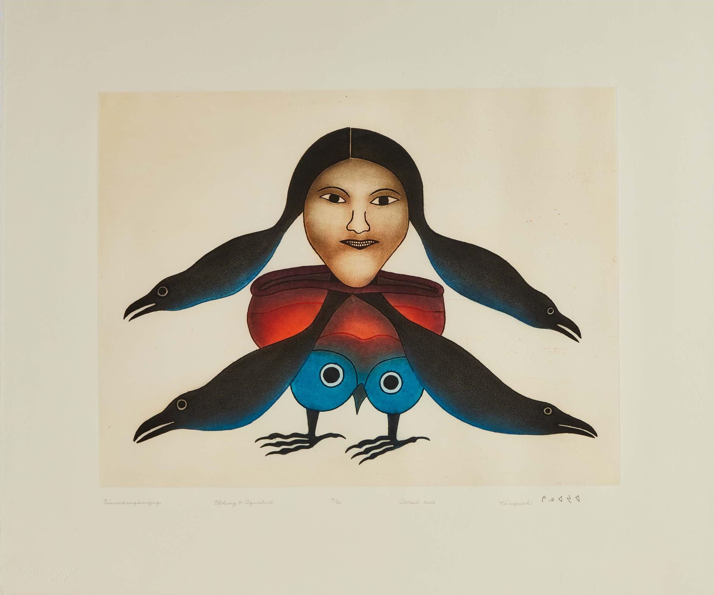 Kenojuak Ashevak (1927-2013) - Timmiaruqsimajuq (Bird Woman Transformation)