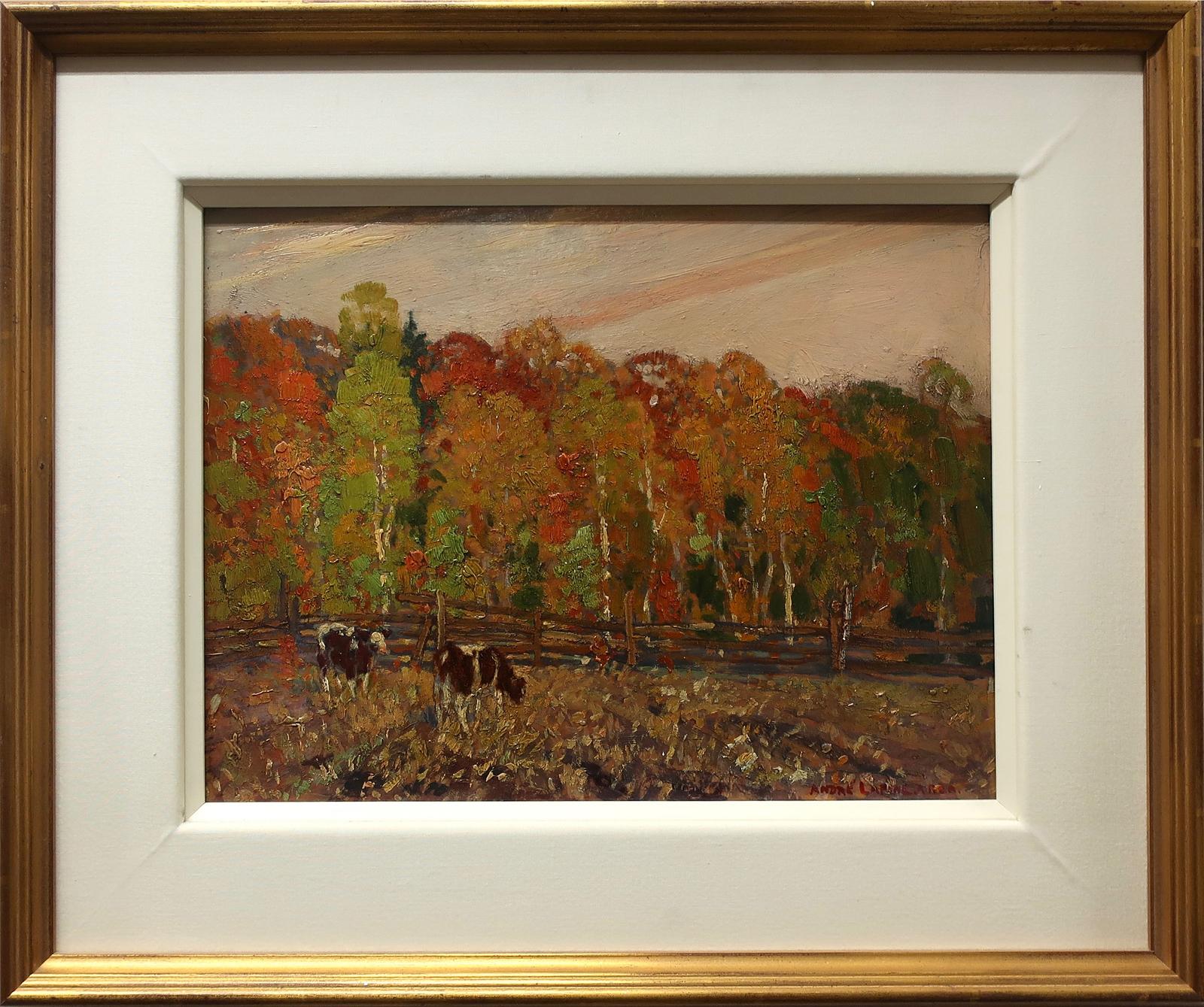 Andre C. Lapine (1866-1952) - Fall Scene In Pasture