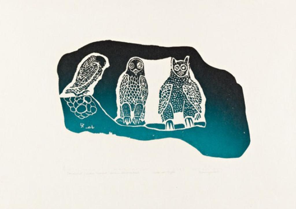 Davidialuk Alasua Amittu (1910-1976) - Owls at Night