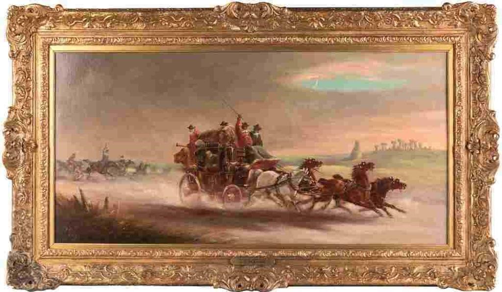 John Christian Charles Maggs (1819-1895) - Coach with Horses