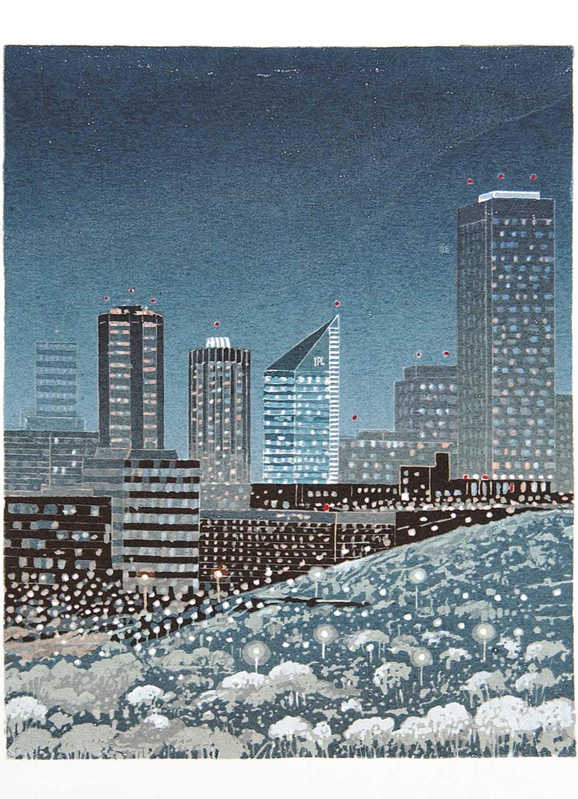 George Weber (1907-2002) - Untitled - Edmonton by Night