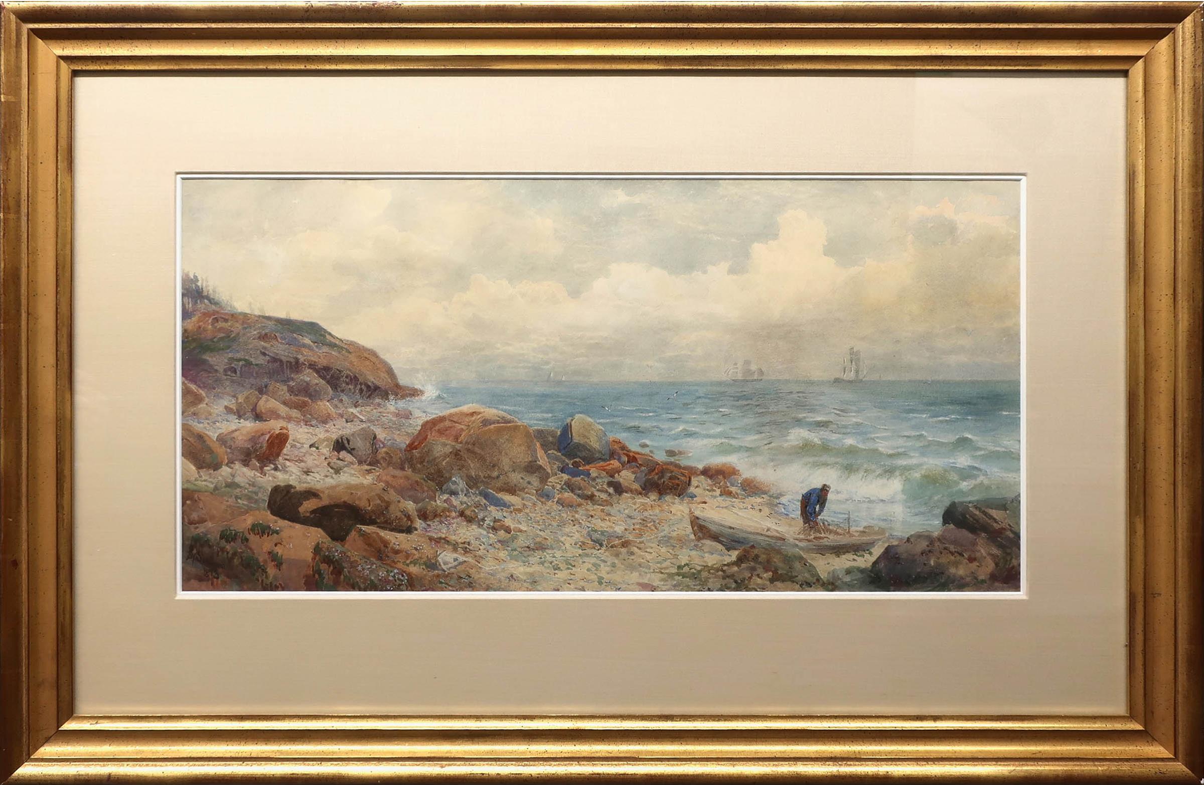Henry (Hy) Sandham (1842-1912) - Untitled (Fisherman On Shore)