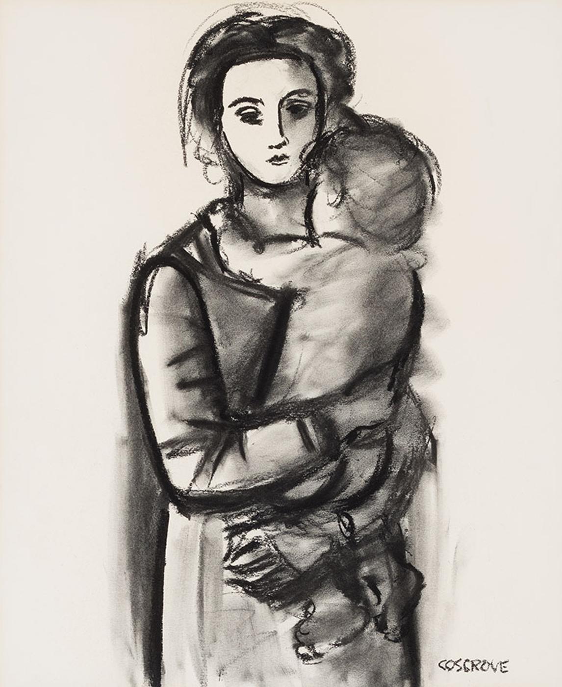 Stanley Morel Cosgrove (1911-2002) - Portrait de femme et enfant