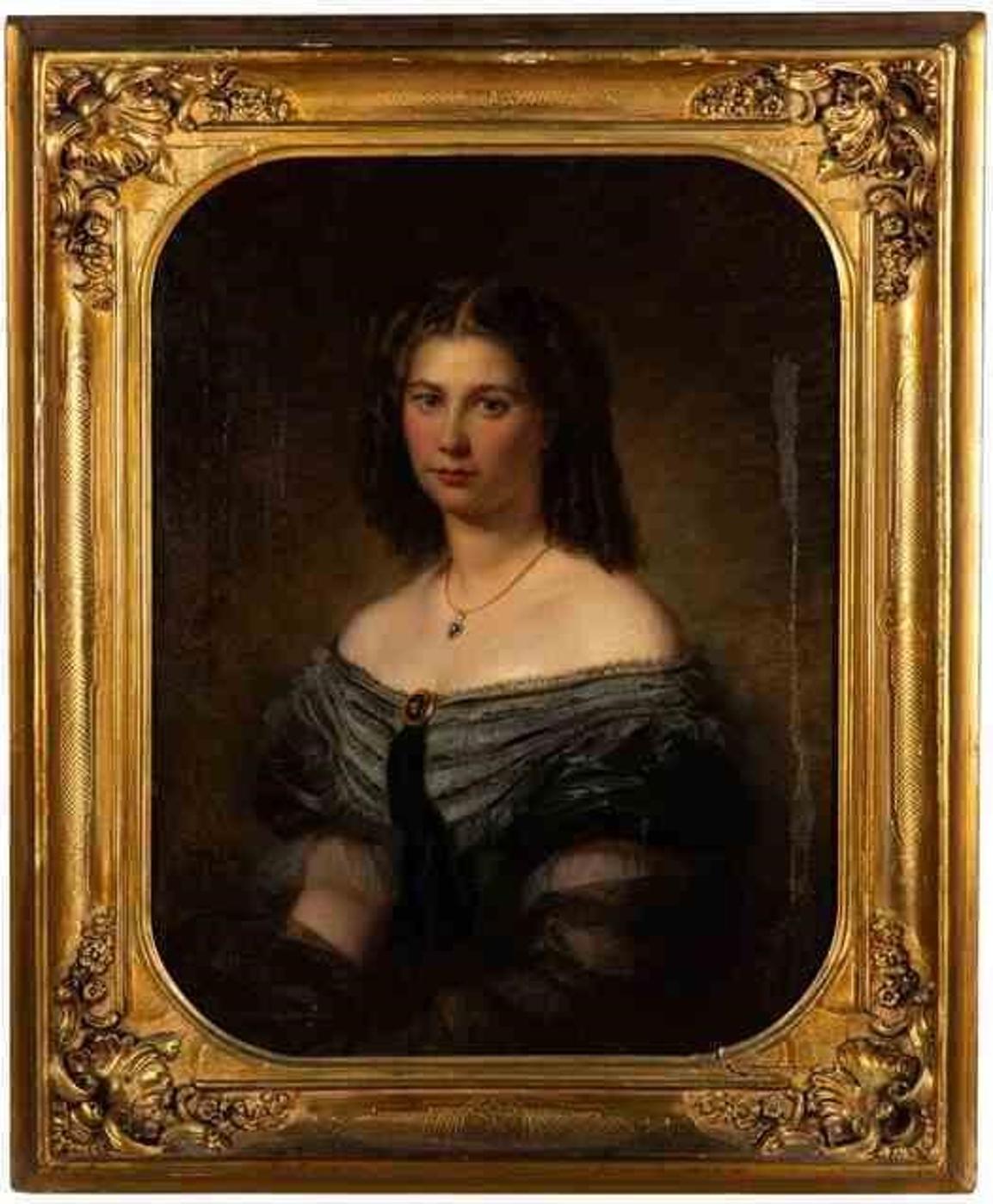 Carl Jager (1833-1887) - Portrait of a lady (1866)