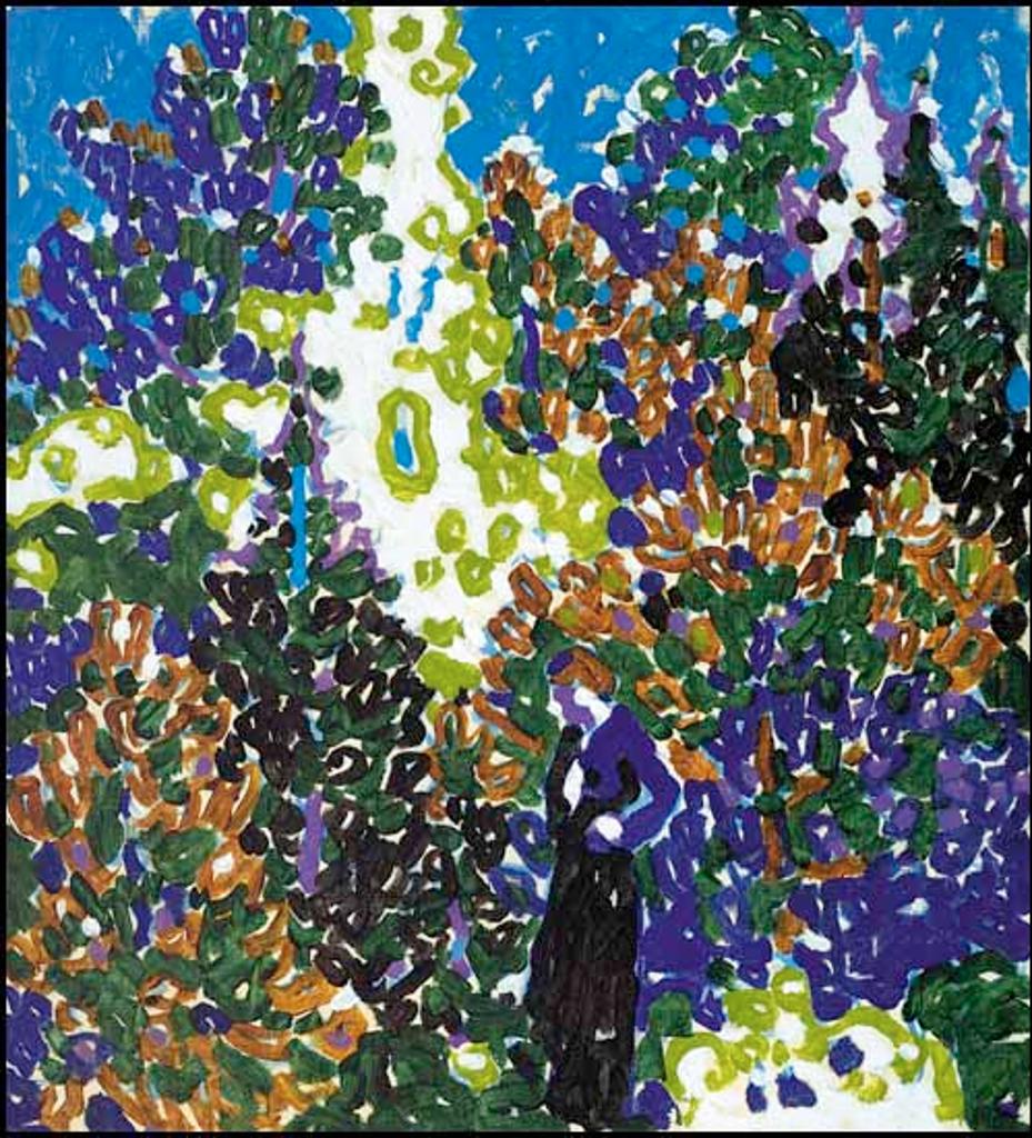 David Browne Milne (1882-1953) - Woman and Bright Trees, West Saugerties, NY