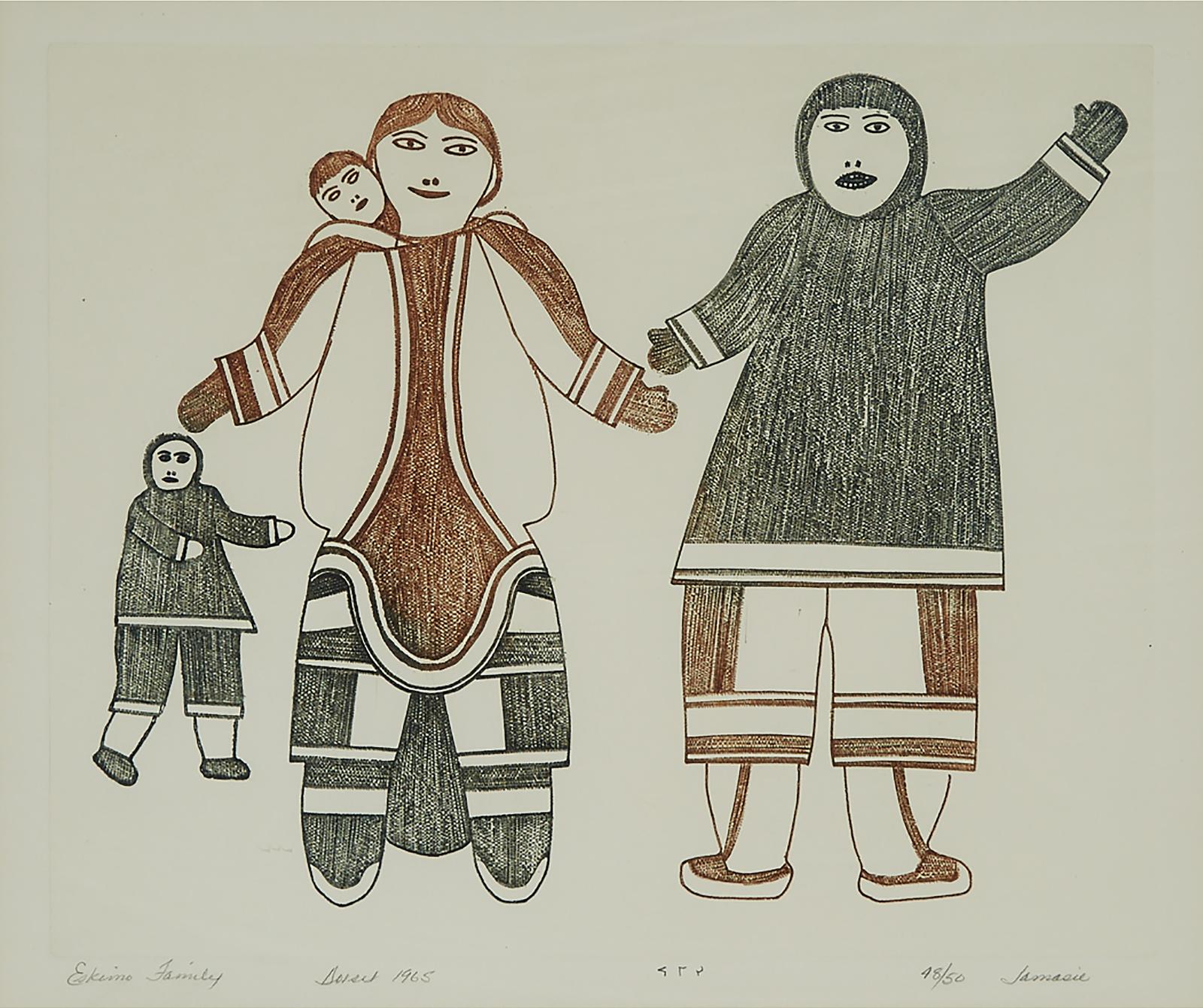 Jamasie Teevee (1910-1985) - Eskimo Family