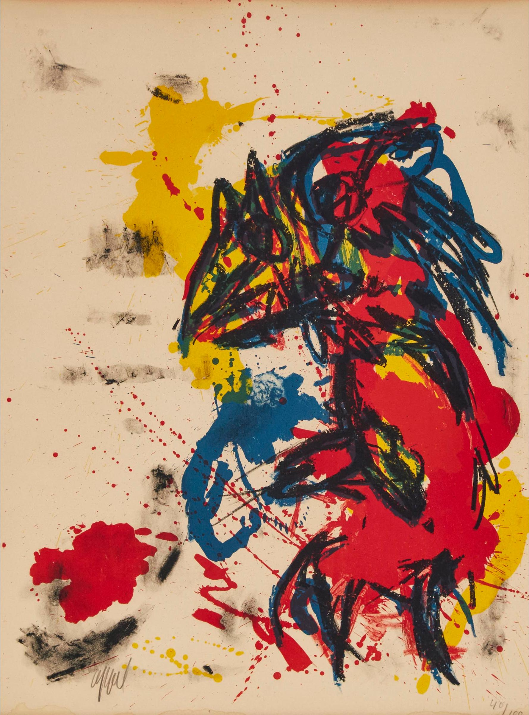 Karel Appel (1921-2006) - Presque Une Tête, From Paysages Humains, Ca. 1960