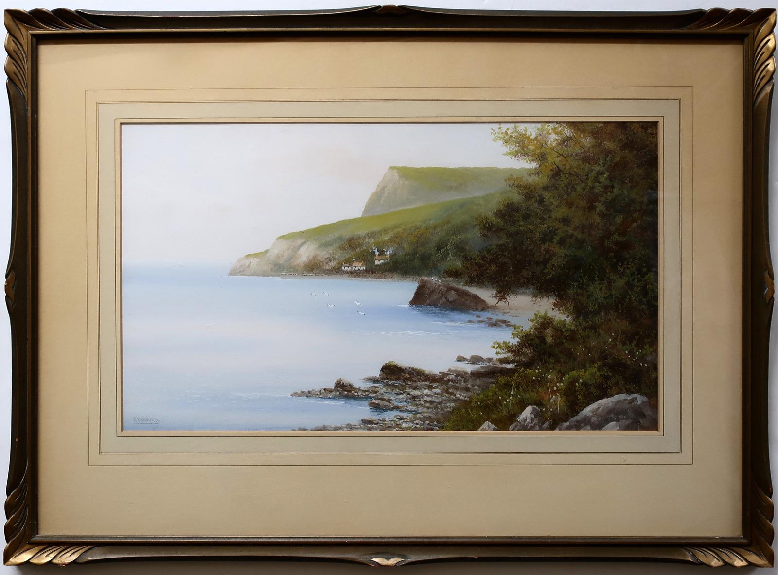 Reginald Daniel Sherrin (1891-1971) - Highland Coastal Scene With Houses