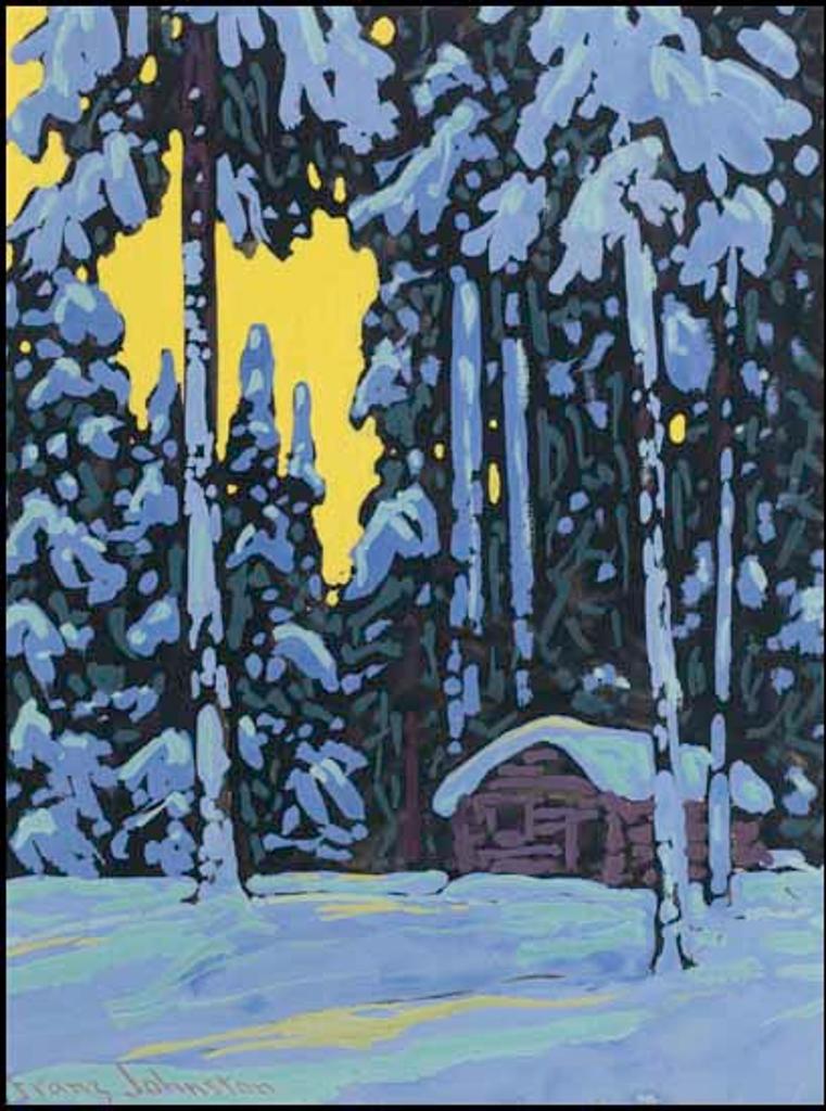 Frank (Franz) Hans Johnston (1888-1949) - Cabin in the Snow