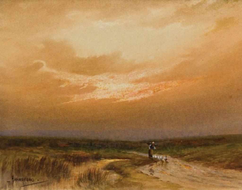 Charles E. Hannaford (1863-1955) - After Glow, Dartmoor