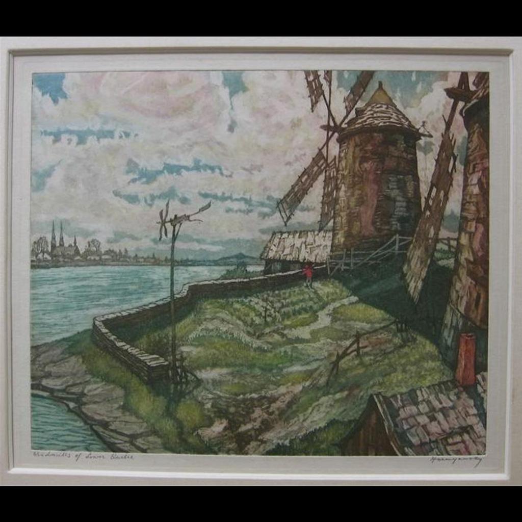 Nicholas Hornyansky (1896-1965) - Windmills Of Lower Quebec
