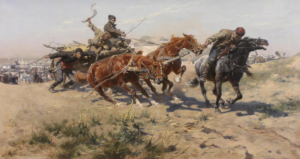 Josef Von Brandt (1841-1915) - Return From The Horse Market; Ca 1884