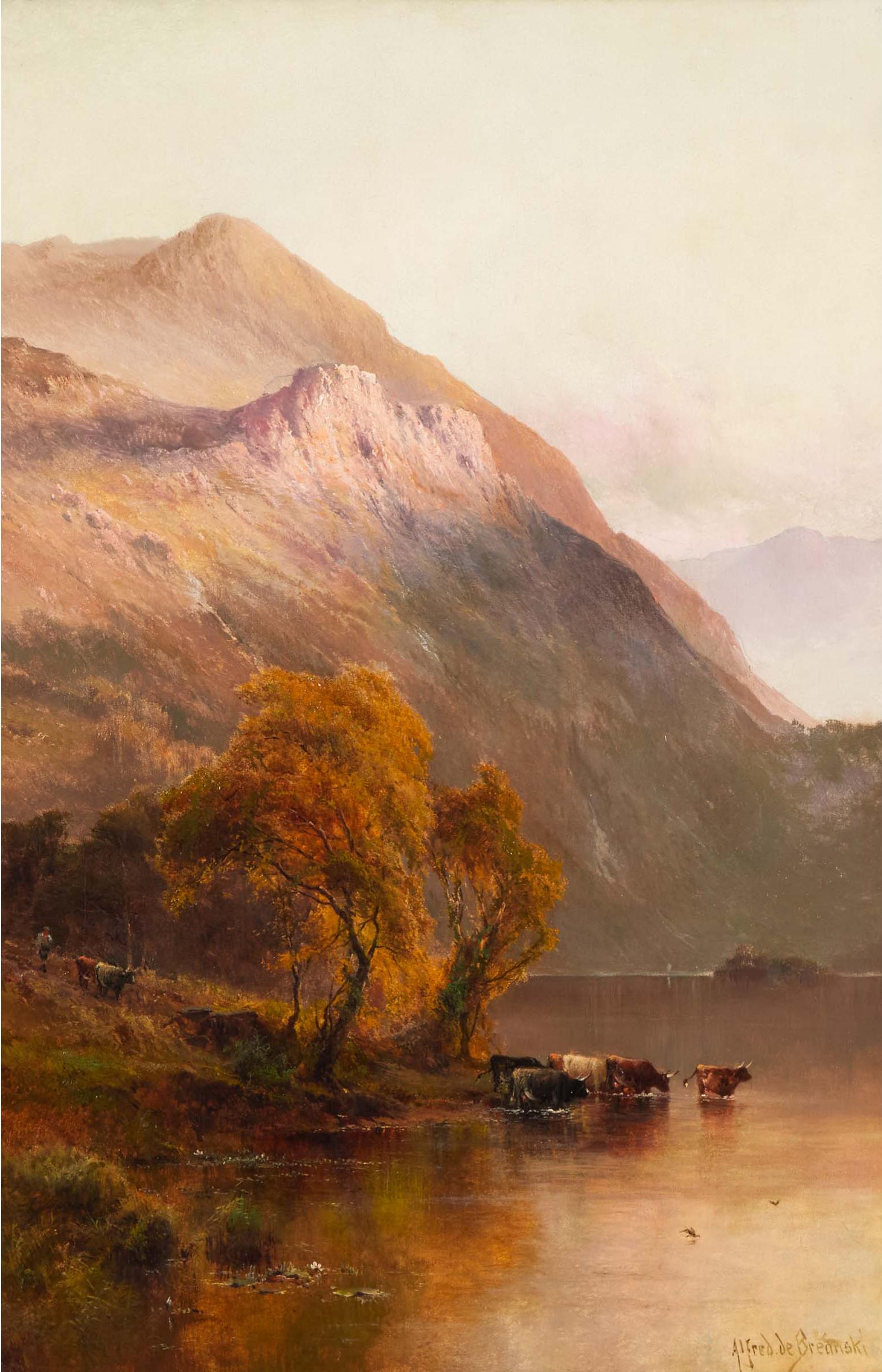 Alfred Fontville de [Junior] Breanski (1877-1957) - Ben-An From Loch Katrine