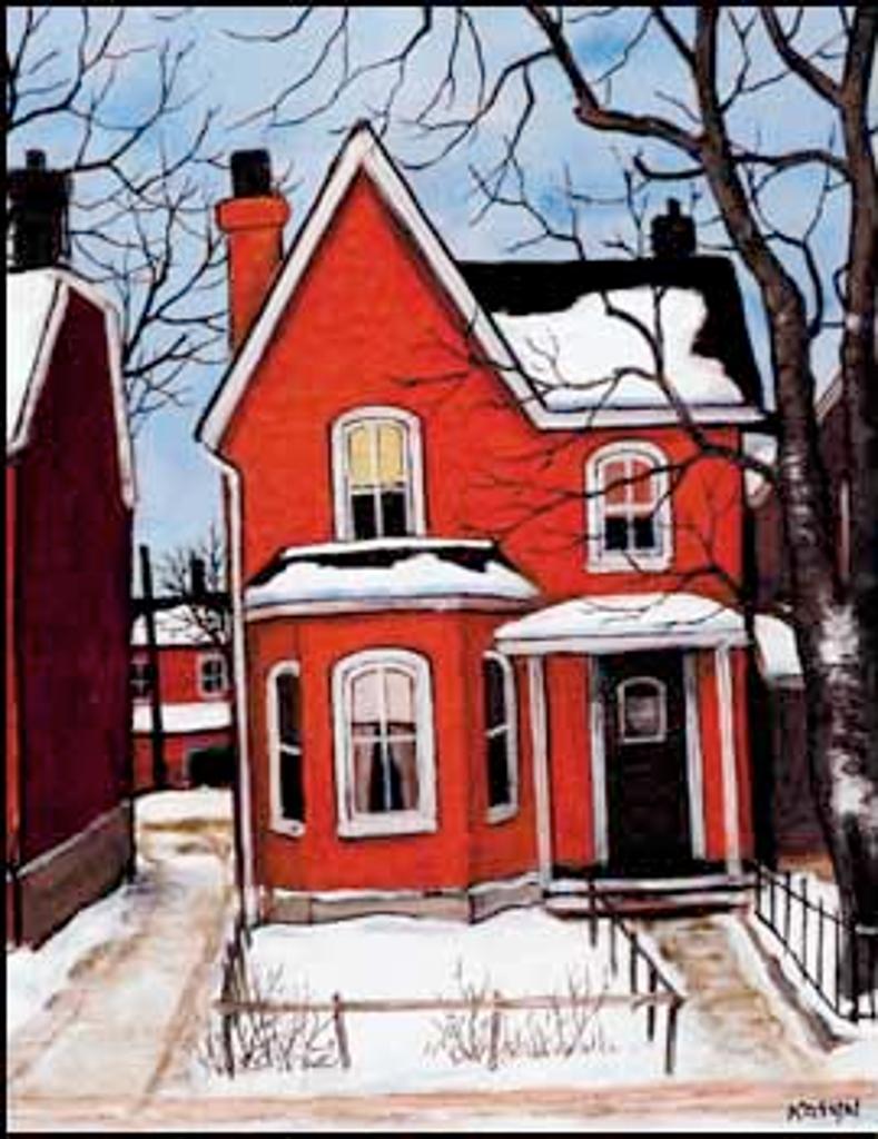 John Kasyn (1926-2008) - Red House Near Euclid Avenue