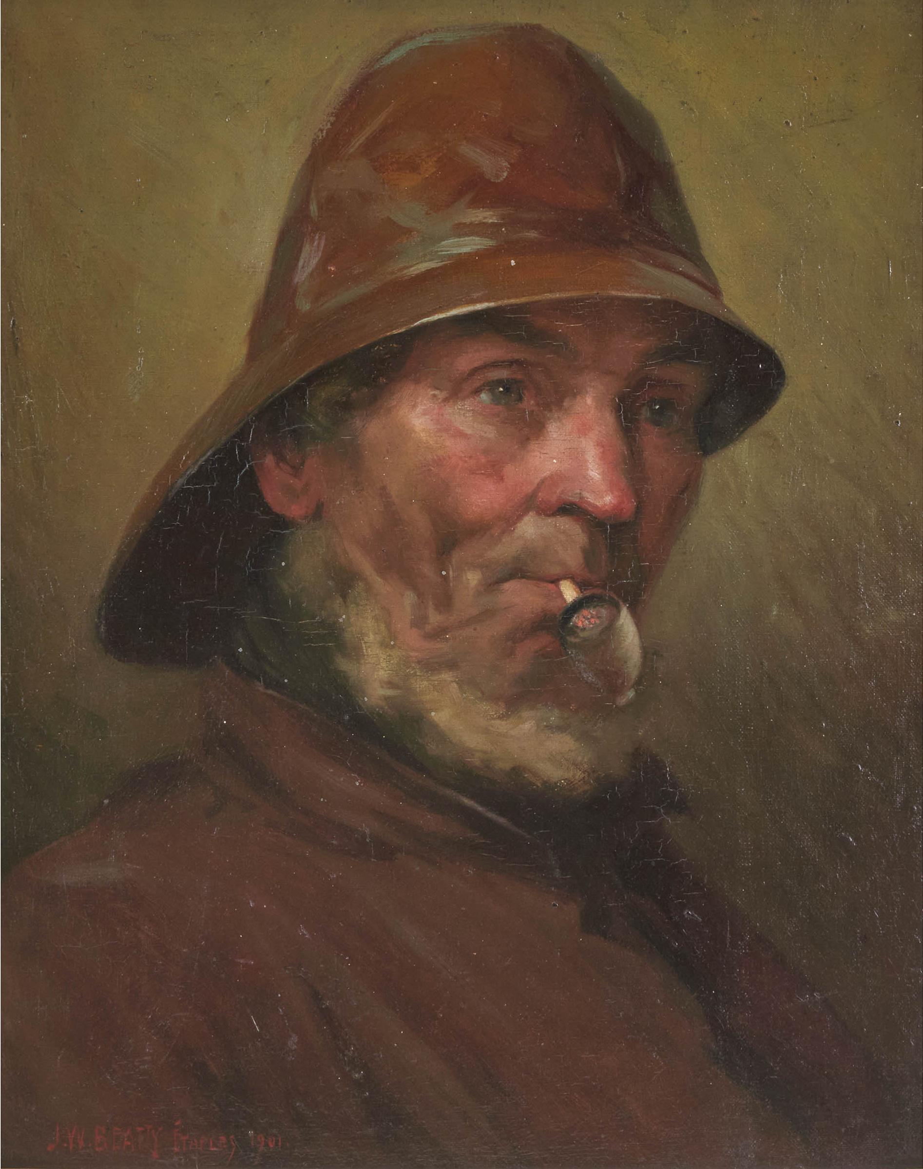 John William (J.W.) Beatty (1869-1941) - Fisherman From Étaples, Pas-De-Calais, Northern France, 1901