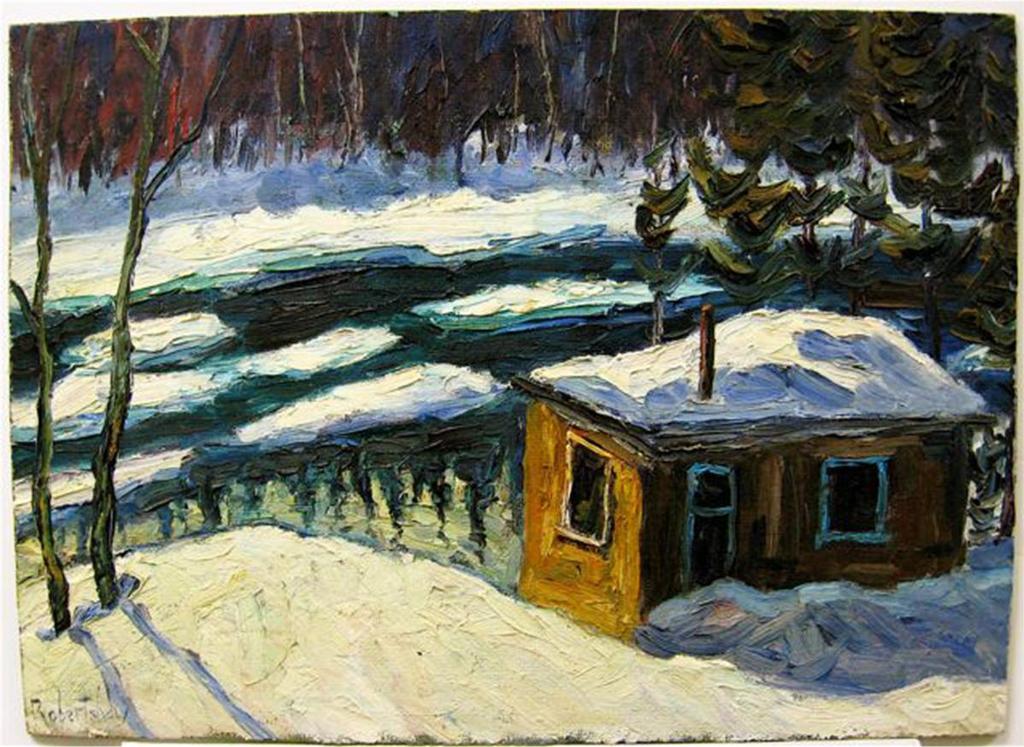 Ross Robertshaw (1919-1986) - The Old Shack - Winter (Fall Study With House)