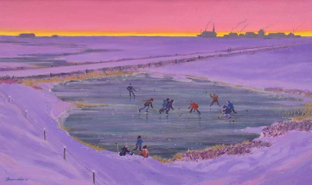 William (Bill) Roy Brownridge (1932) - An Evening Game Of Shinny; 1991