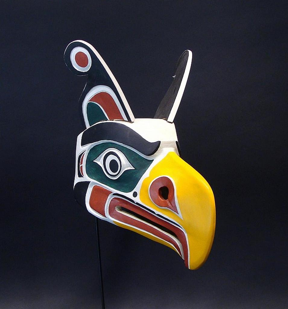 Robert Whonnock - carved and polychromed Thunderbird mask