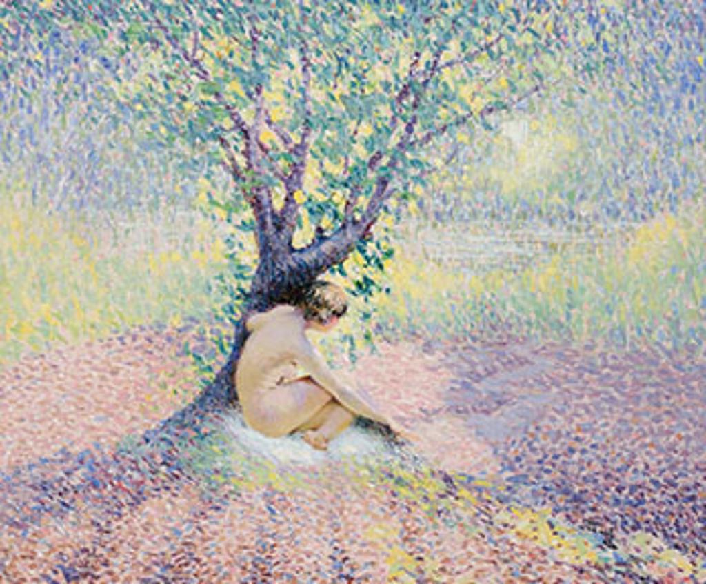 William Henry Clapp (1879-1954) - Seated Nude / Summer Landscape (verso)