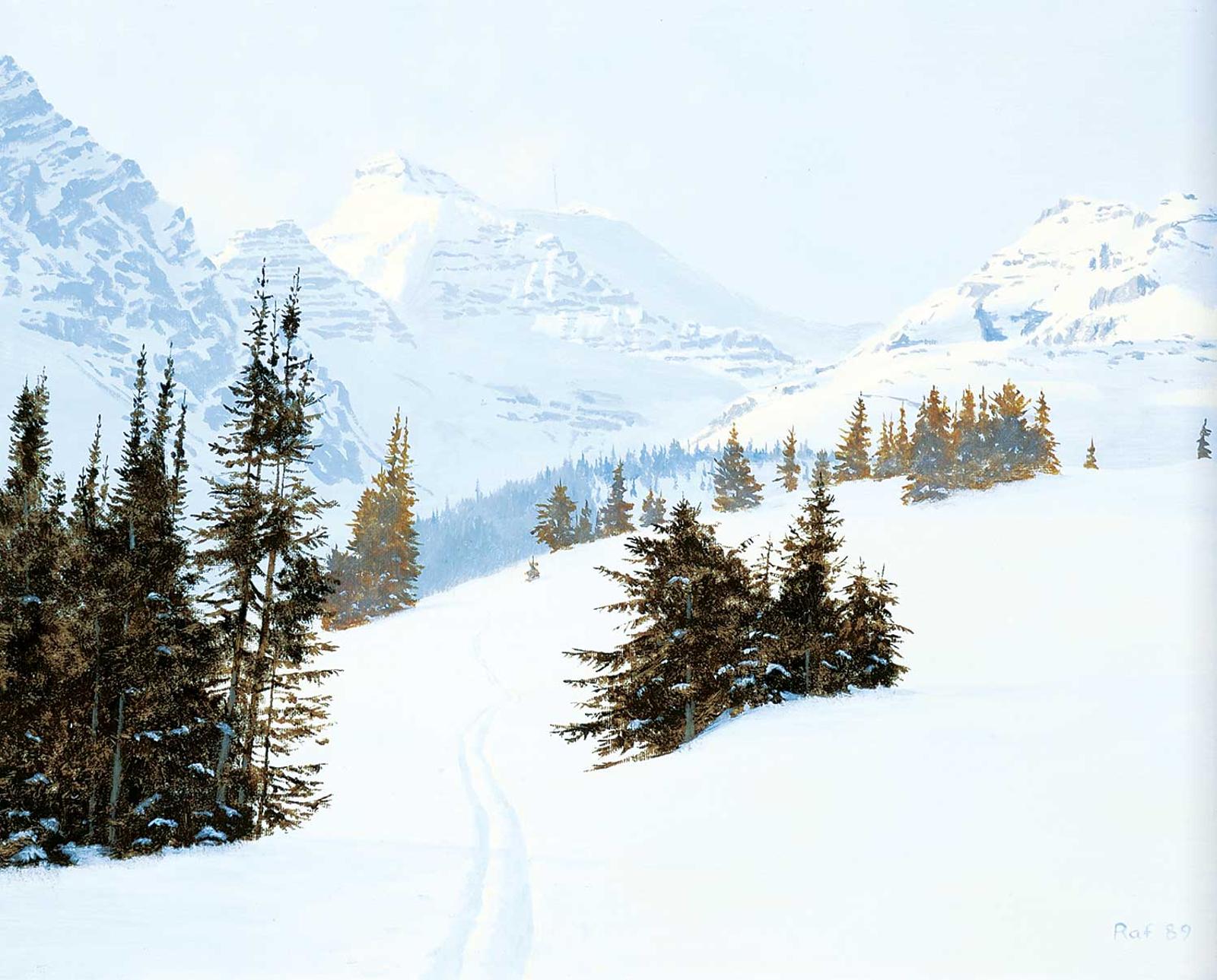 Ted Raftery (1938) - Mt. Athabasca from Nigel Peak