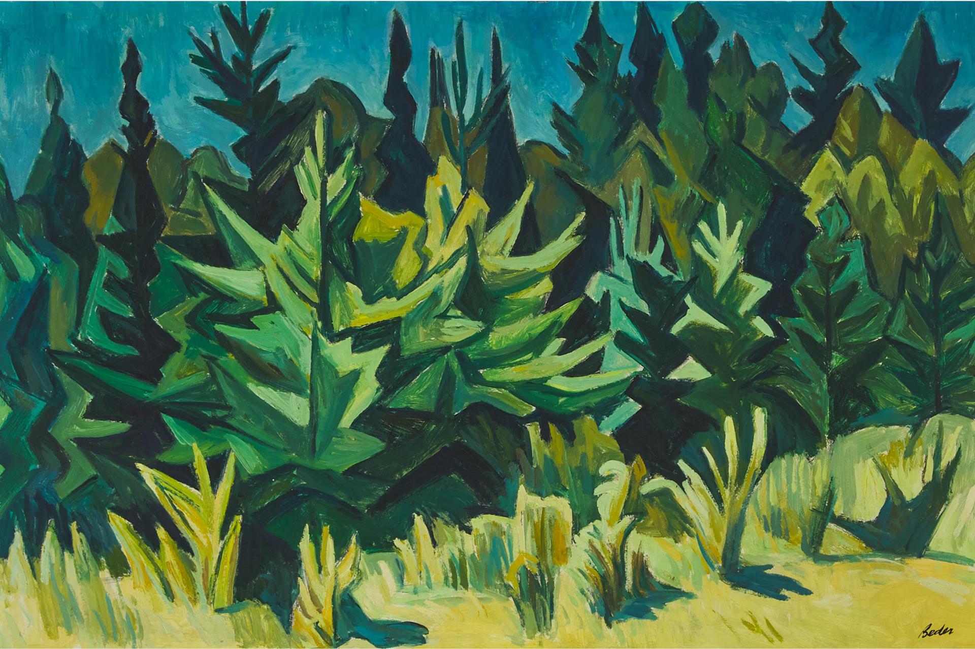 Jack Beder (1910-1987) - Conifers, 1956