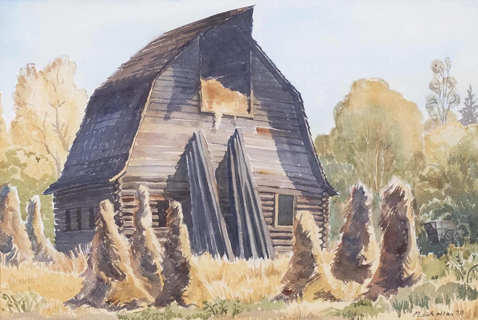 Margaret Dorothy Shelton (1915-1984) - Old Barn, Haying Season; 1978