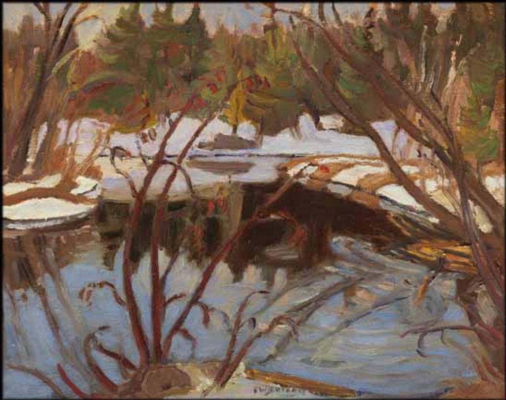 Ralph Wallace Burton (1905-1983) - Spring on the Picanoc River, Que.