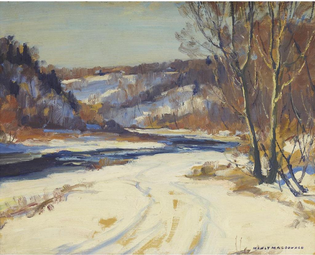 Manly Edward MacDonald (1889-1971) - Winter Forest With Stream