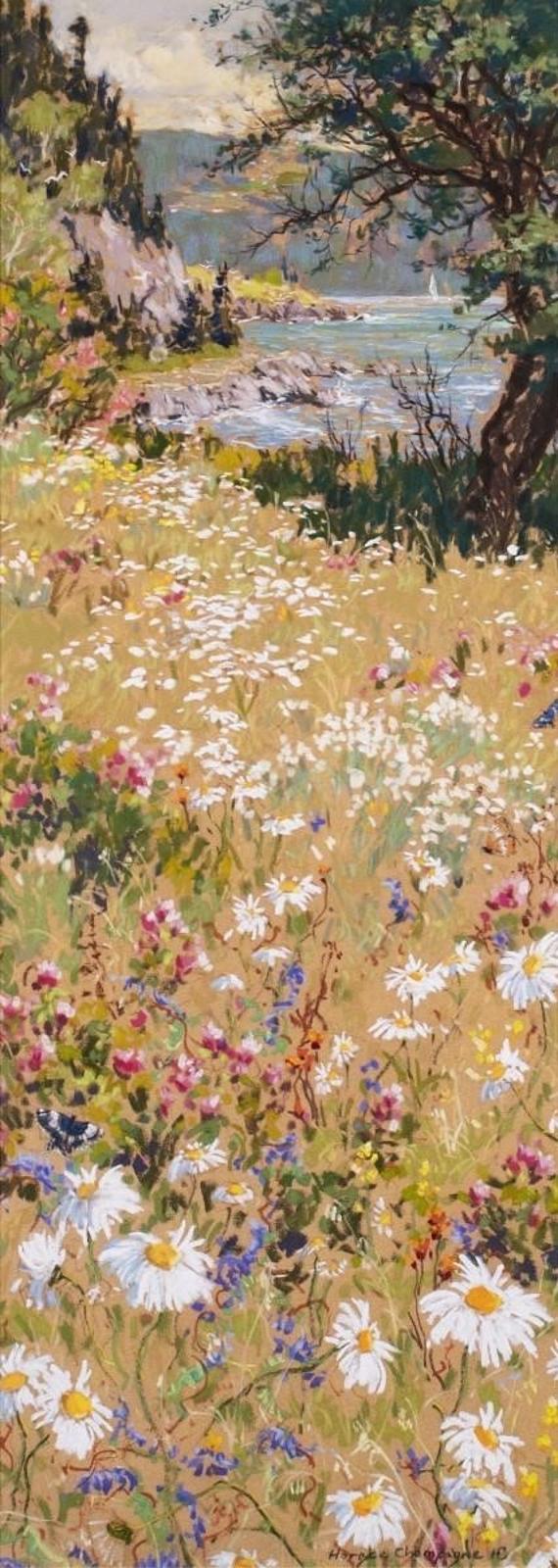 Horace Champagne (1937) - Summer, Daisies & Clover At St. Irenee; 1999