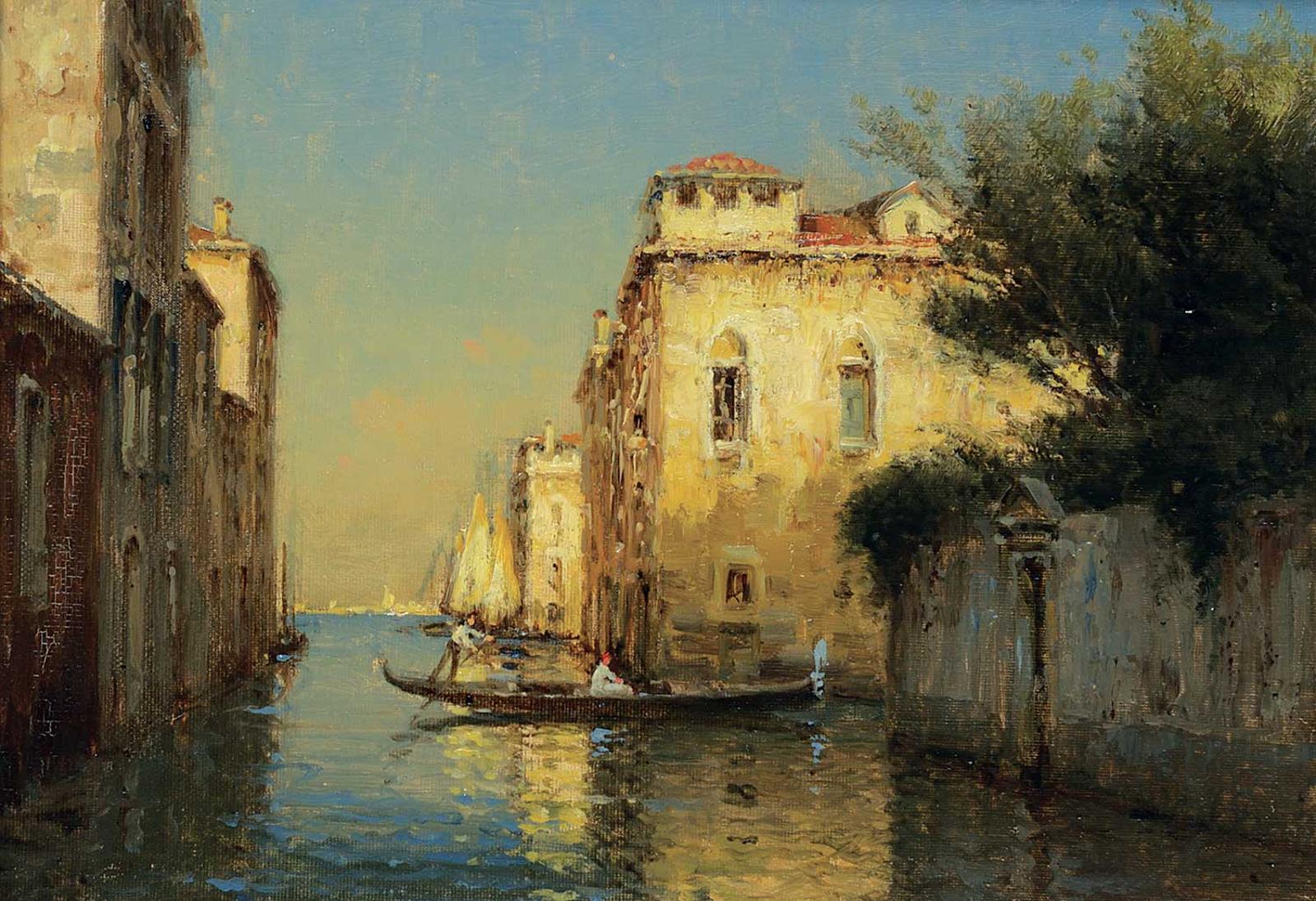 Antoine Bouvard (1870-1956) - Untitled - Boating in Venice