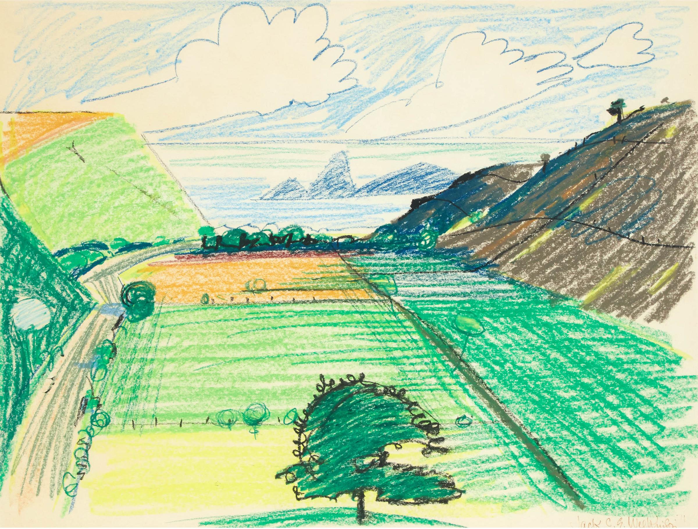 Jack Craig Seaton Wilkinson (1928-2007) - Untitled (Valley Fields), Ca. 1971