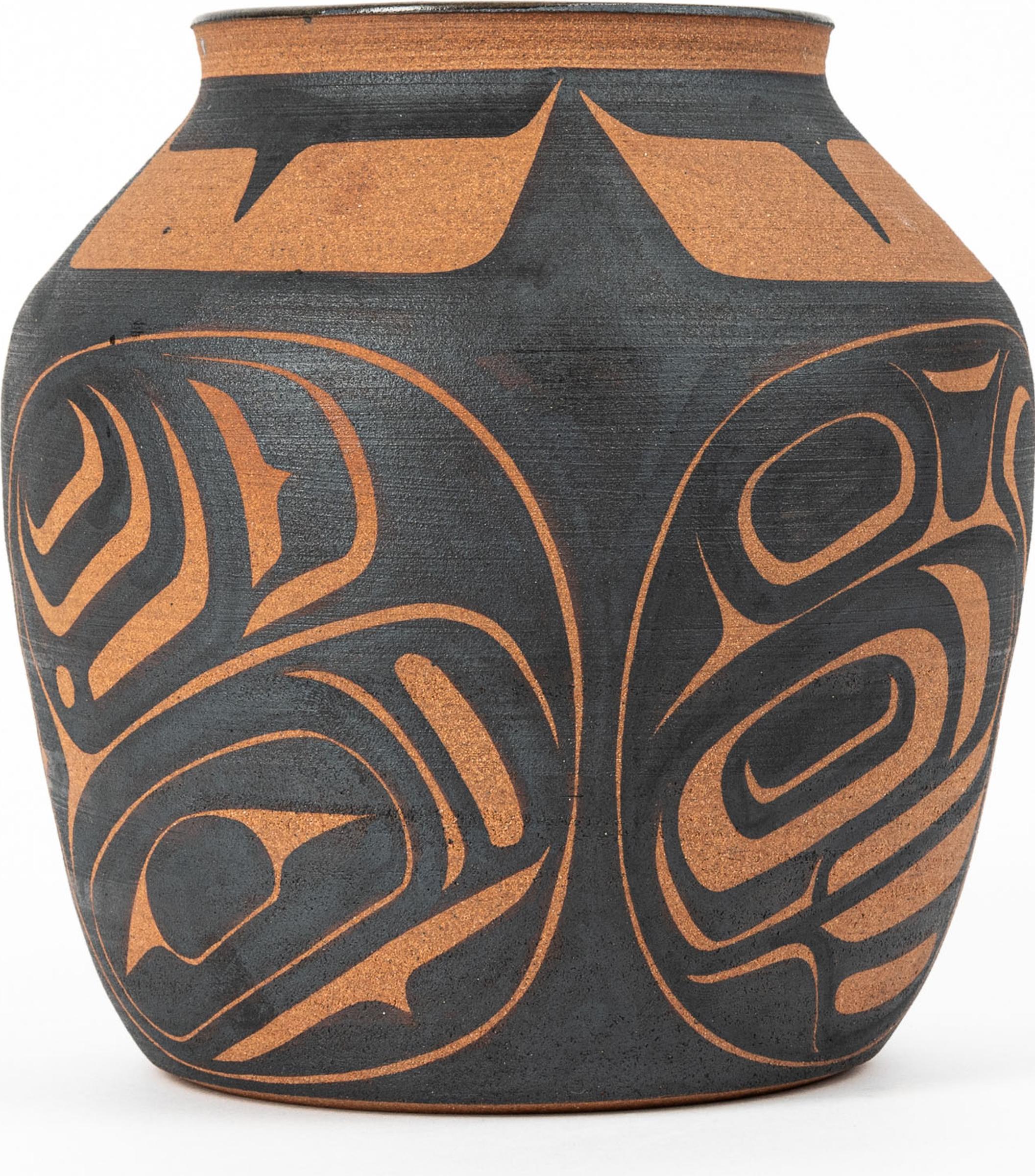 Judith Cranmer - A Ceramic Vase With Northwest Coast Design, 1989