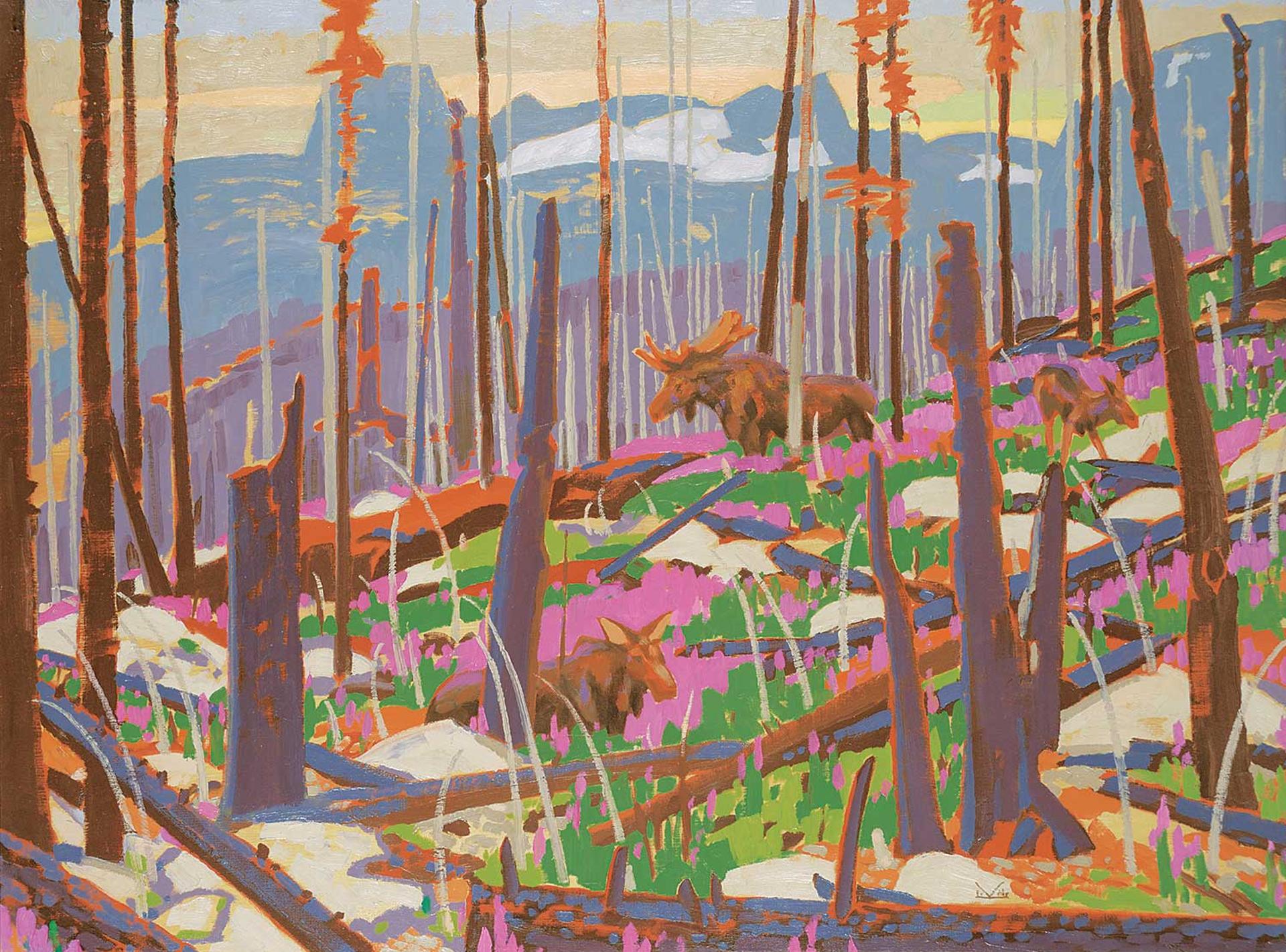 Illingworth Holey (Buck) Kerr (1905-1989) - Fireweed, Burn on Storm Mountain