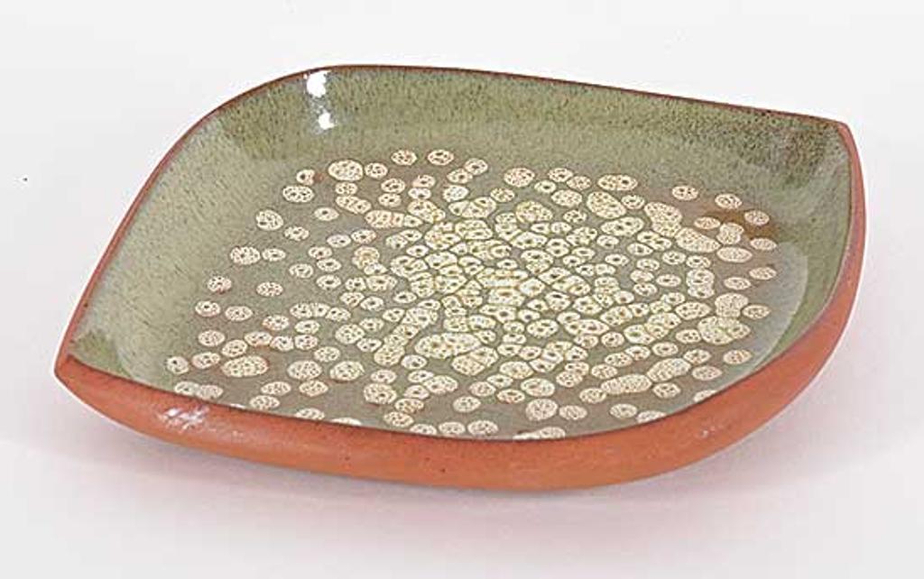 Luke Orton Lindoe (1913-1998) - Untitled - Green and Brown Organism Dish