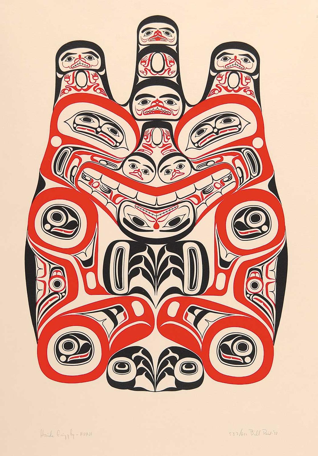 Bill (William) Ronald Reid (1920-1998) - Haida Grizzly - Huaji  #533/600